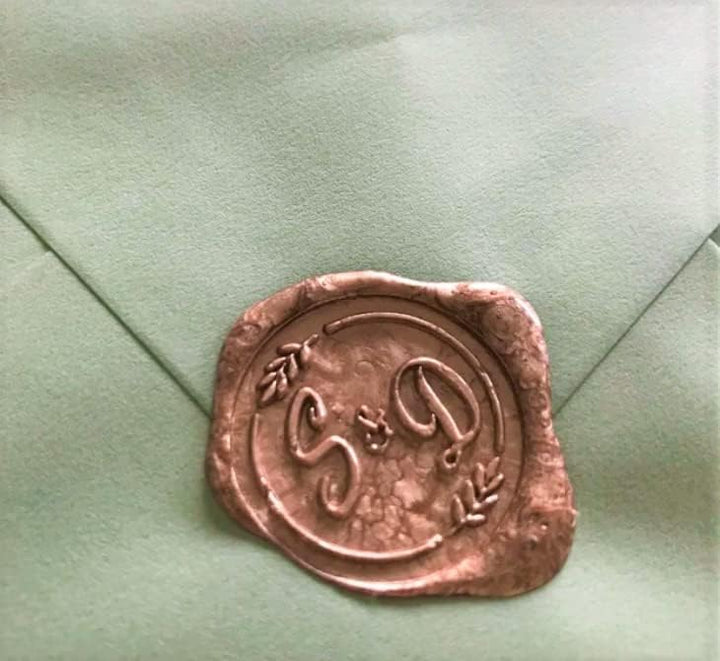 Siegel mit eigenem Logo, personalisiertes Siegel, Hochzeit, Einladungskarten stempeln, save the date