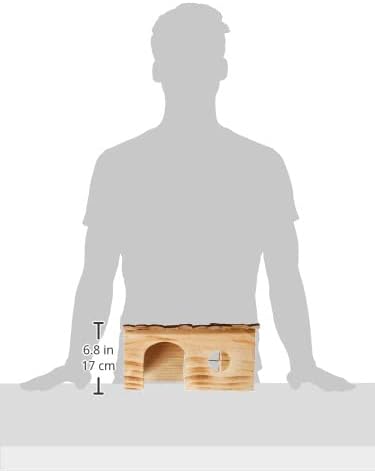 Trixie 61974 Natural Living Haus Grete, geflammt, 35 × 18 × 20 cm, 35 × 18 × 20 cm