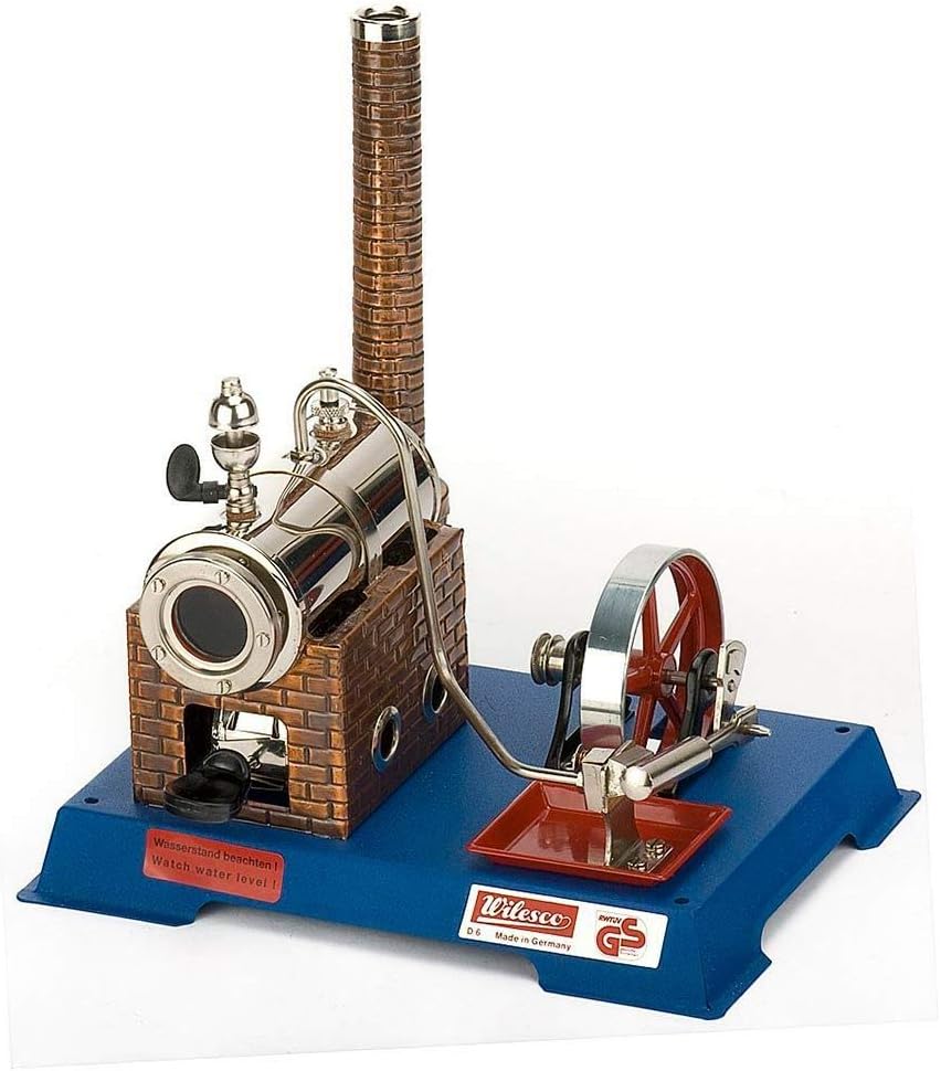 Wilesco Dampfmaschine D6, Durchmesser 45 mm, Länge 100 mm - Fertigmodell, Klassisch