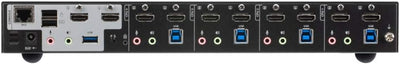 ATEN CS1844 4-Port True 4K HDMI Dual-View KVM Switch mit Audio & USB 3.0Hub