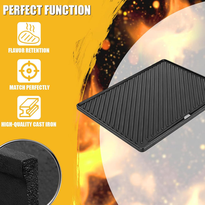 45x35cm Gusseisen Grillplatte für Rösle Videro G4-S, Rösle Allflame Prime 4, Grillpfanne Ersatzteil