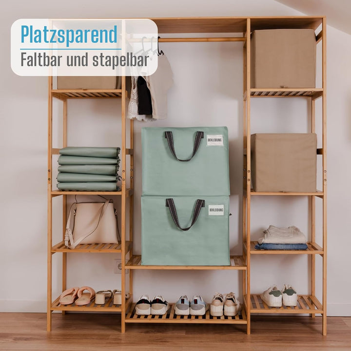 VENO 4 Stück Aufbewahrungstasche und geeignet für Umzug, Aufbewahrungsboxen, Kleideraufbewahrung, Un