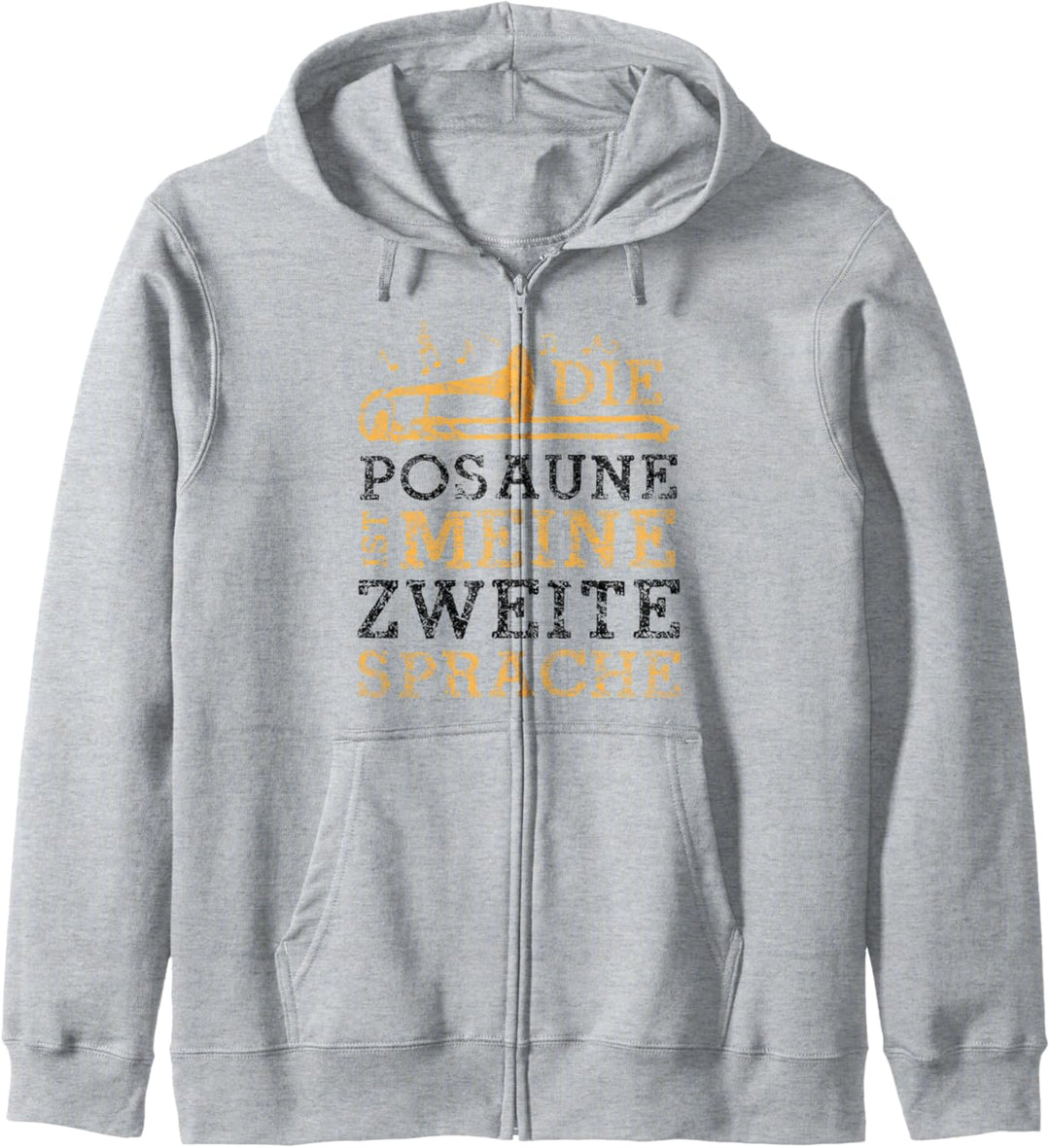 Posaune 2. Sprache Posaunen-Spieler Geschenk Posaunist Kapuzenjacke