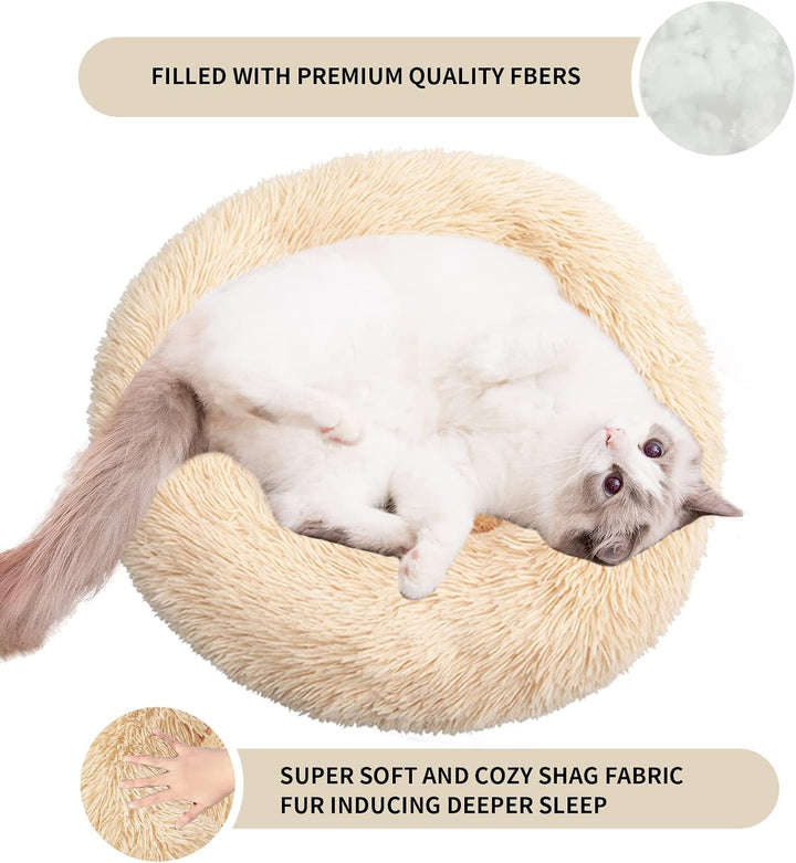 Nisrada Katzenbetten für Indoor-Katzen, 50cm, Hundebett für kleine Melium-grosse Hunde, waschbares,