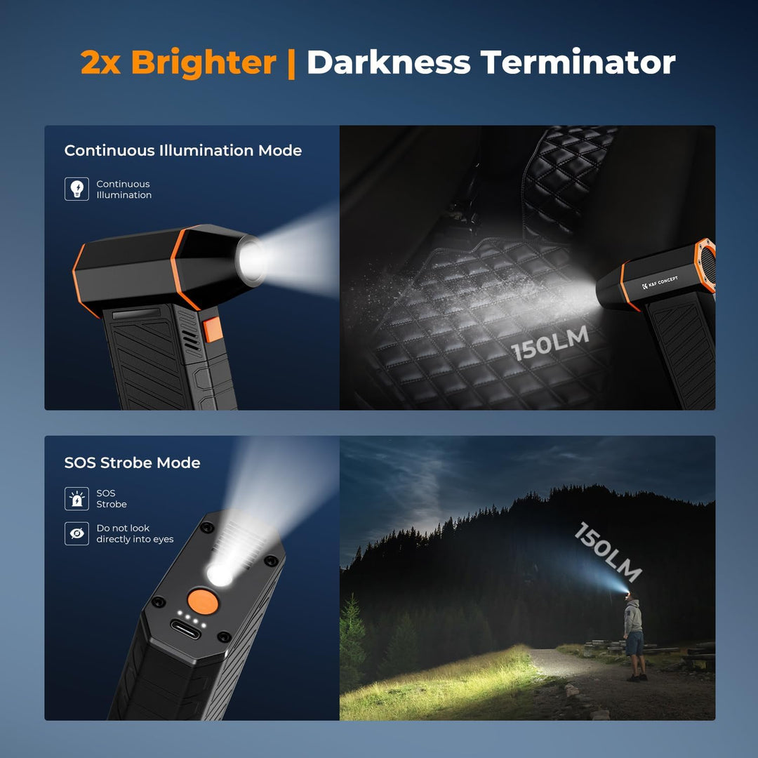 K&F CONCEPT Electric Air Duster 300000 RPM Magnetisch 3-Gang einstellbare Mini-Gebläse mit Akku Wied