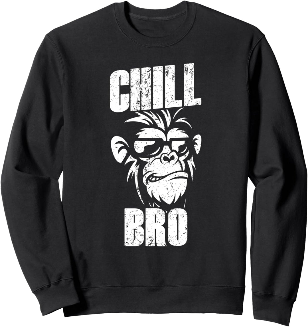 Chill Bro - Lustiger Affe mit Sonnebrille Geschenk Sweatshirt