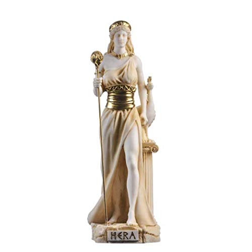 Hera Göttin der Ehe, Frauen, Geburt und Familie Alabaster, goldfarben, 22 cm