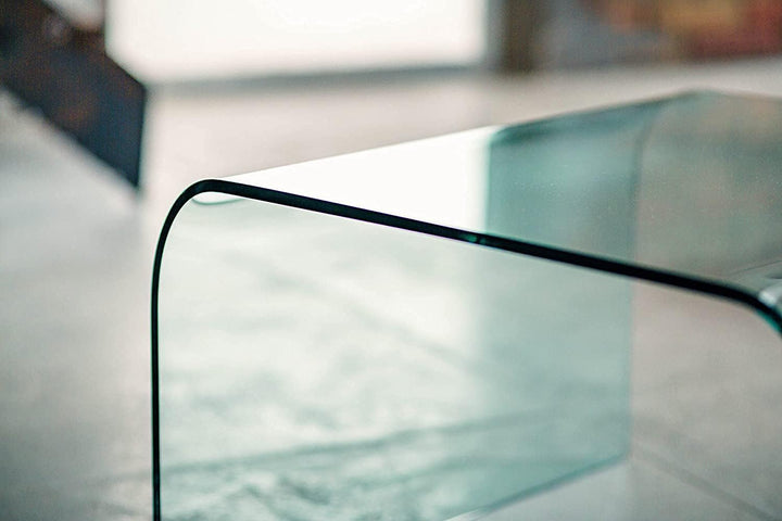 IMAGO FACTORY Greta | Moderner Glas Tisch für Wohnzimmer, Sofa und Couch, Made in Italy, Coffee Tabl