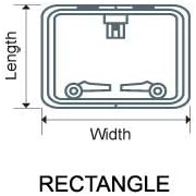 Oceansouth Abdeckung für Lukendeckel - Rechteckig Länge 280mm - Breite 400mm, Länge 280mm - Breite 4