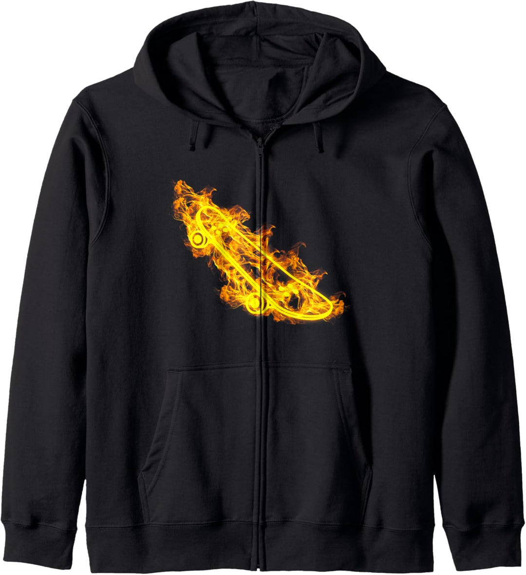 Feuer Longboard Skateboard Flammende Skater Skateboarder Kapuzenjacke