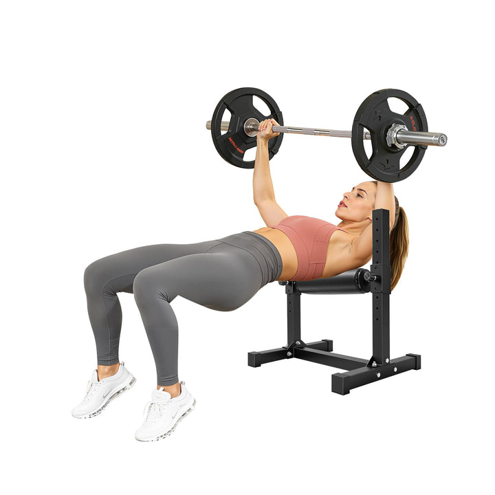 Bulgarian Split Squat Bracket mit 9 stufiger Höhenverstellung der Rollen | Einbein Kniebeuge Rollenh