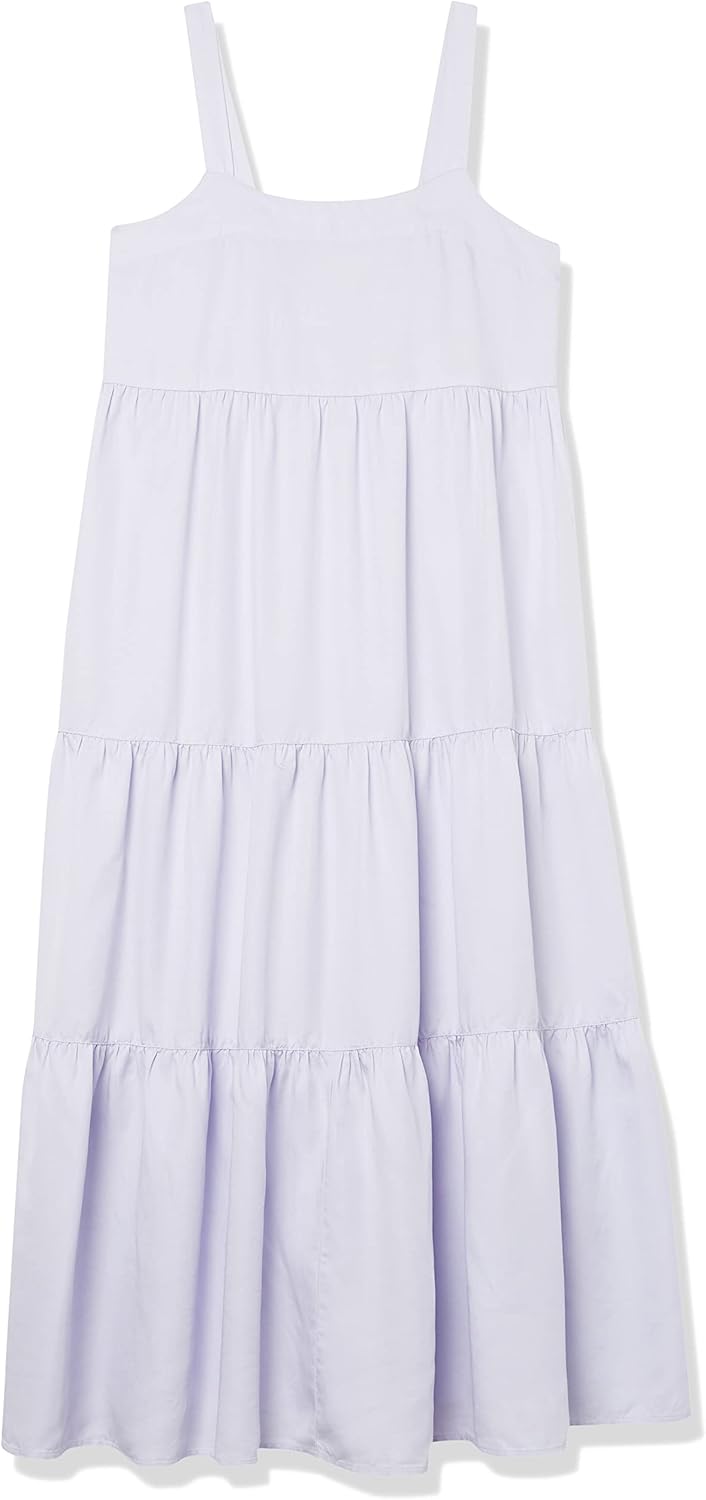 The Drop Britt, Maxi-Zeltkleid im Stufendesign XXS Staubviolett, XXS Staubviolett