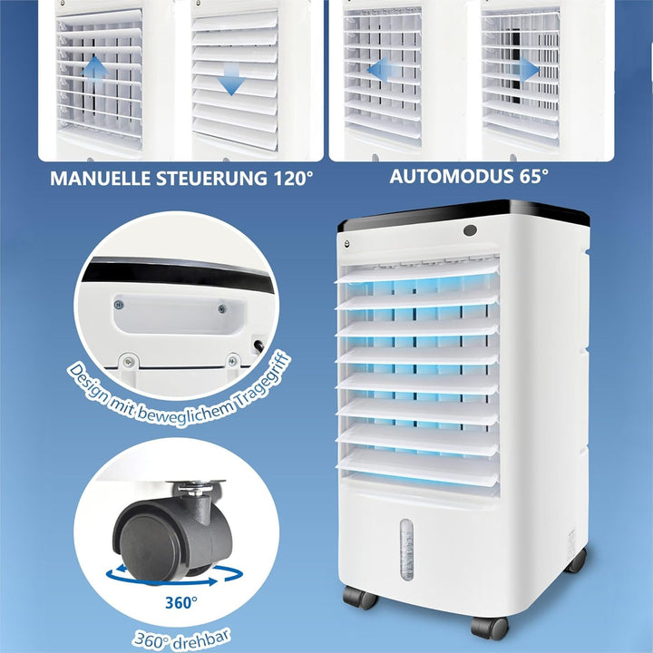 Kaltluftventilator Turmventilator Ventilatorkombigerät Säulenventilator Unterstützt Fernbedienung 12