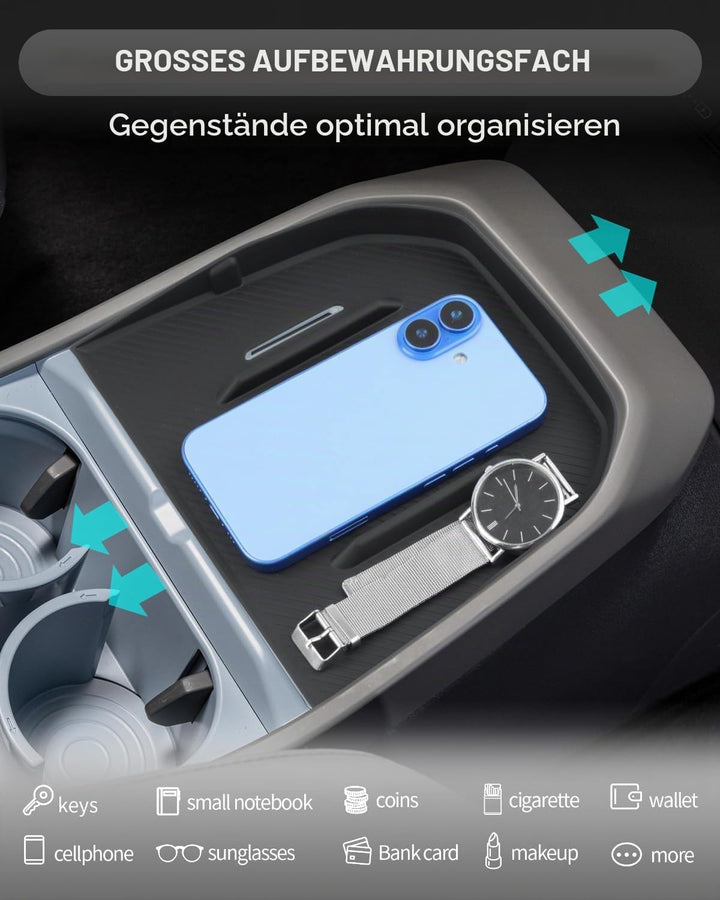CDEFG Kompatibel mit Neu Kia EV3 2025 2026 Kabellose Ladematte Mittelkonsole Antirutschmatten Siliko