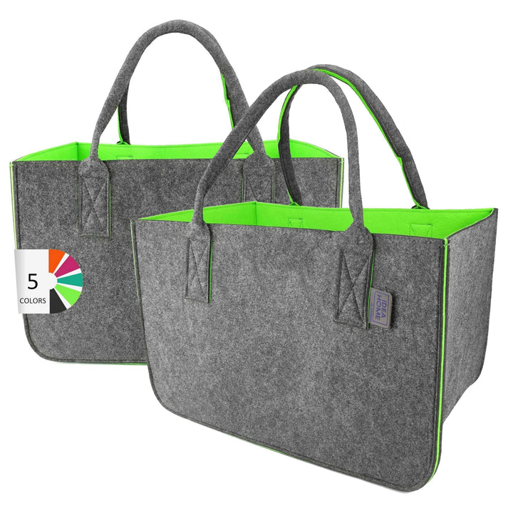IDEA HOME Filztasche 2 Stücke Shopper Gross-30 Liter Einkaufstasche XXL Zusammenklappbar Einkaufskor