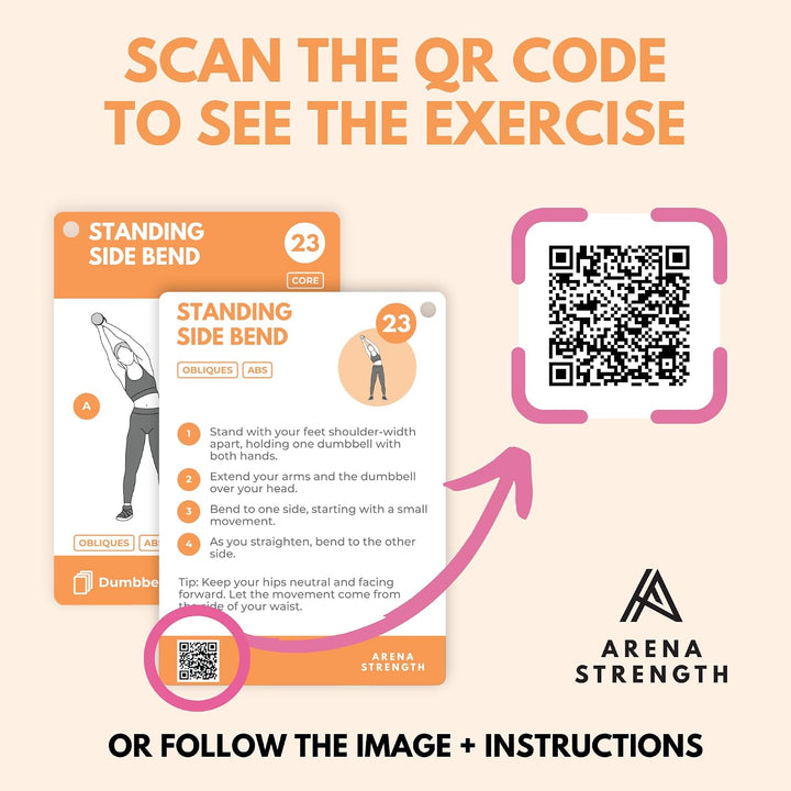 Arena Strength Workout-Karten - Instruktions-Fitness-Deck für Booty-Band-Workouts, Anfänger-Fitness-