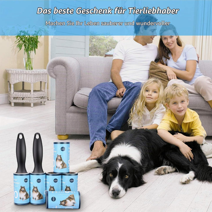 Jiehu Fusselrolle - 6 Rollen Mit 90 Blatt, Ersatzrolle Kleiderroller für Schnelles und Leichtes Entf