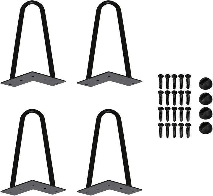 Ikodm 4er Set Haarnadel Tischbein, Hairpin Legs 15cm Möbelfüsse, Möbelbeine Austauschbare Tisch & Sc