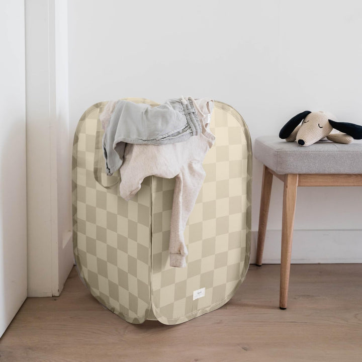 3 Sprouts - Wäschekorb Kinder - Wäschesack Faltbar 50L - Wäschesammler Faltbar aus Stoff - Platzspar