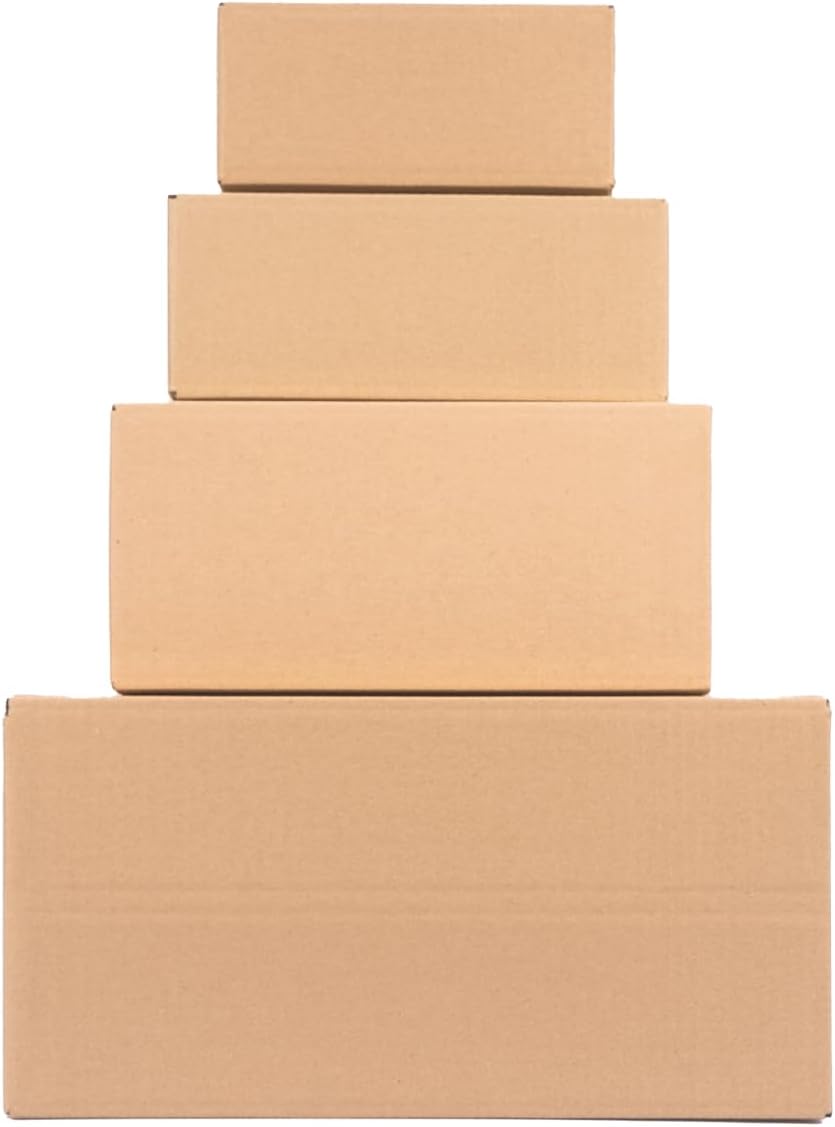 50 Faltkartons 400x300x300mm braun KK 100 1 wellig rechteckige Versandkartons | DHL 5Kg Paket | DPD
