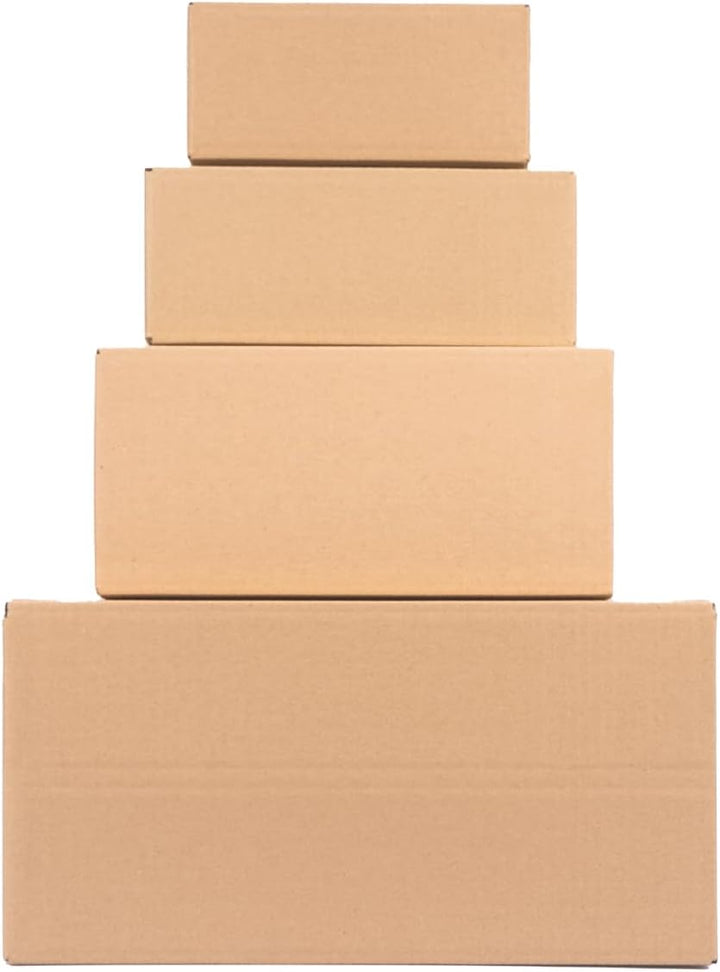 50 Faltkartons 400x300x300mm braun KK 100 1 wellig rechteckige Versandkartons | DHL 5Kg Paket | DPD
