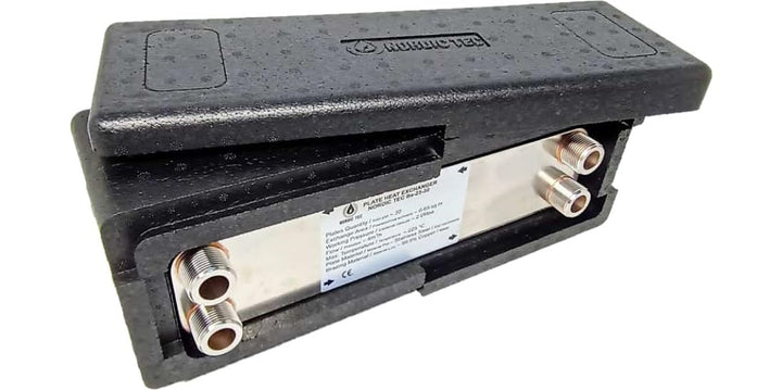 Edelstahl Plattenwärmetauscher Wärmetauscher Nordic Tec Ba-23-30 30 Platten 125kW 3/4” mit Isolierun