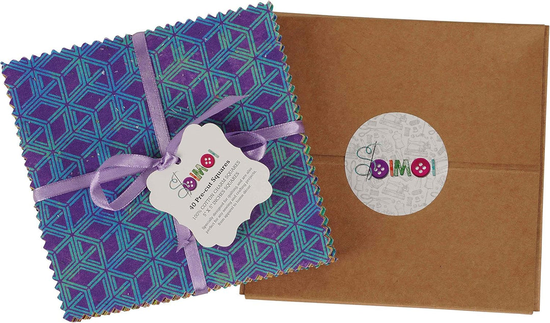 Soimoi Batik Drucken Vorgeschnittenen 5-Zoll-Baumwollgewebe Heimwerker Patchwork Sewing Craft Steppe