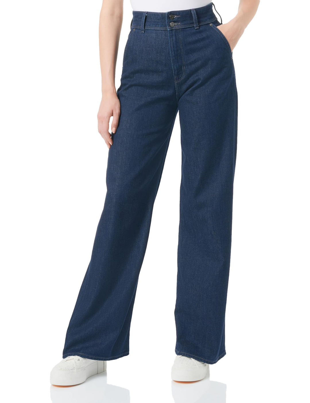 s.Oliver Damen Jeans Hose Wide Leg 32W / 30L Blau, 32W / 30L Blau