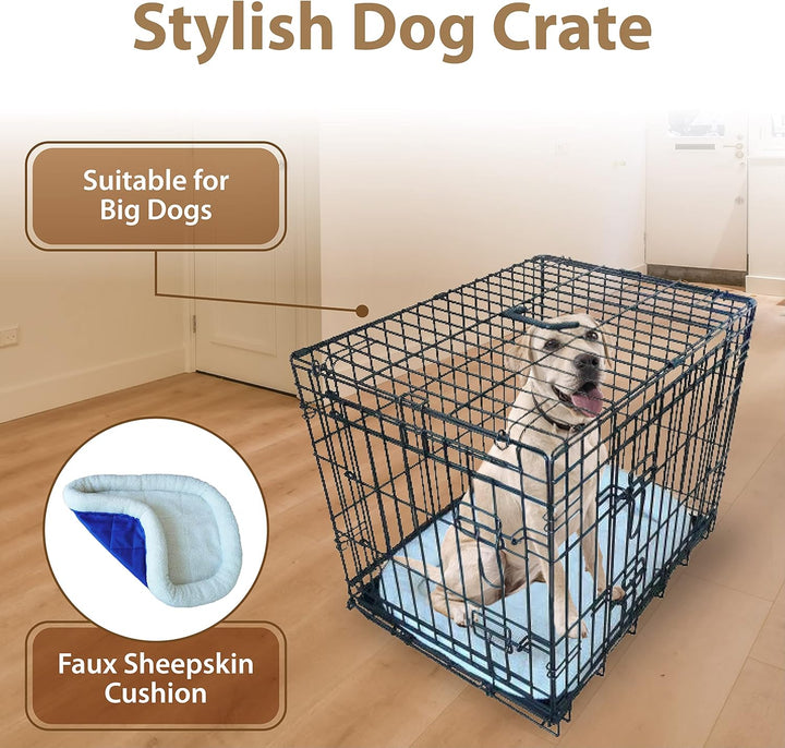 Ellie-Bo Hundekäfig, für kleine bis grosse Hunde, zusammenklappbar, mit Hundedecke, Metall-Bodenscha