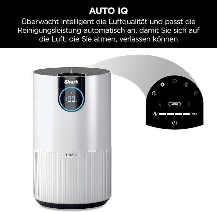 Shark Compact HEPA Luftreiniger Zuhause, HEPA-Filter, entfernt Allergene & Bakterien, Abdeckung 60m²