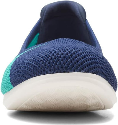 Clarks Damen Carly Wish Ballerinas 37 EU Marineblaues Strickmuster, 37 EU Marineblaues Strickmuster