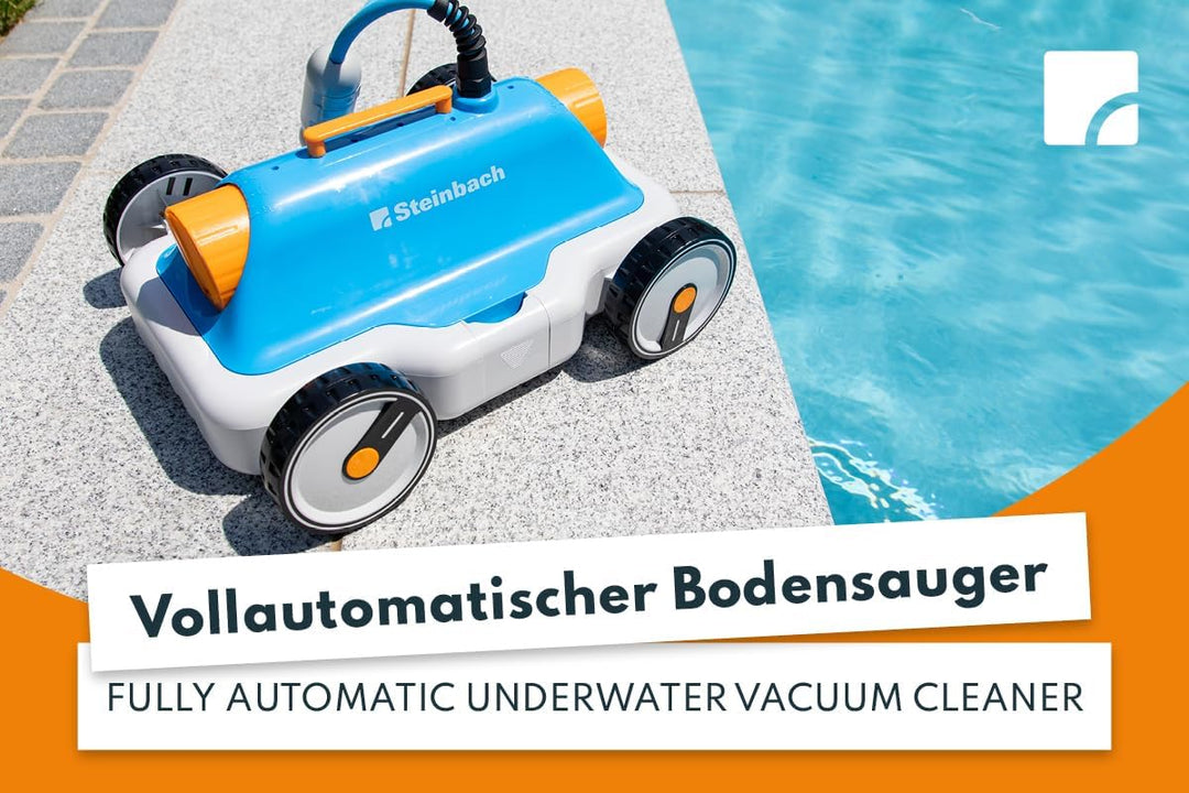 Steinbach Poolrunner S63 – 061007 – Vollautomatischer Bodensauger für Pools mit bis zu 18 m² Bodenfl