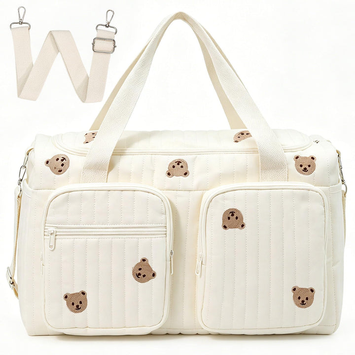 Baby Wickeltasche Grosse Kliniktasche 48x26x22cm Reisewindeltasche Tragetasche Baumwolle Henkeltasch
