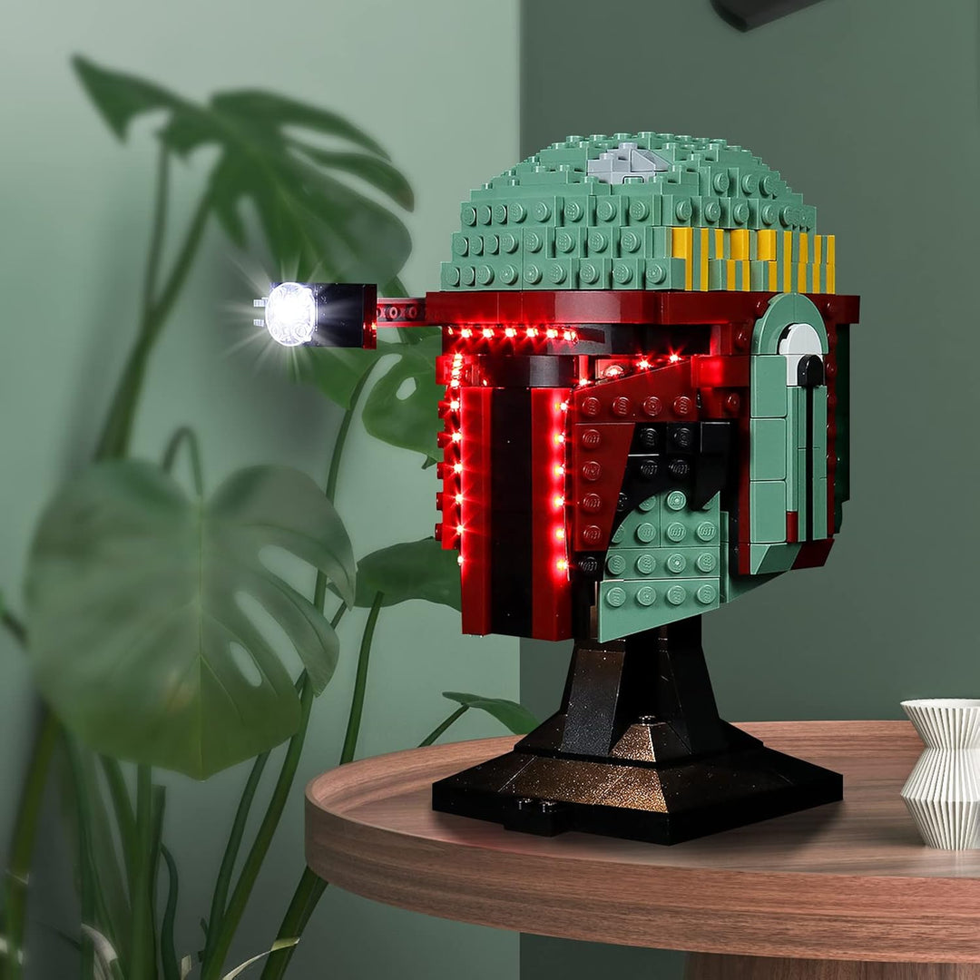 BrickBling LED-Beleuchtungsset für Lego Boba Fett Helm（Nur Lichter, Baustein Nicht enthalten,Dekorat
