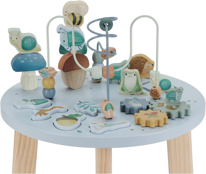Little Dutch 7241 Holz Aktivitätstisch/Spieltisch - Forest Friends blau