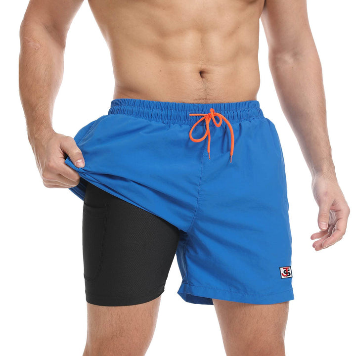 JustSun Badehose Herren Schnelltrocknend Boardshorts mit Mesh-Futter und Verstellbarem Tunnelzug S N
