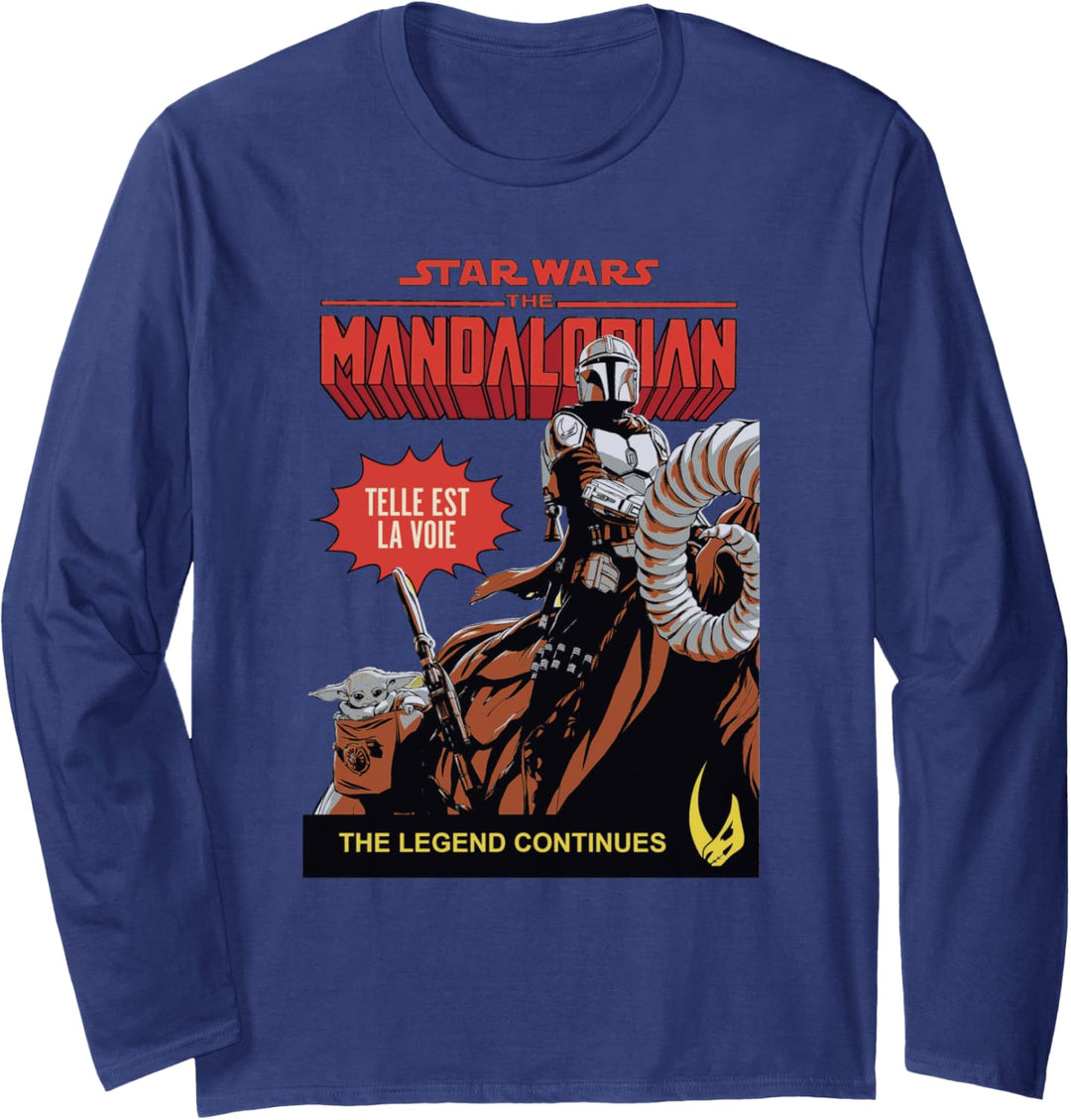 Star Wars The Mandalorian Telle Est La Voie Comic Book Langarmshirt