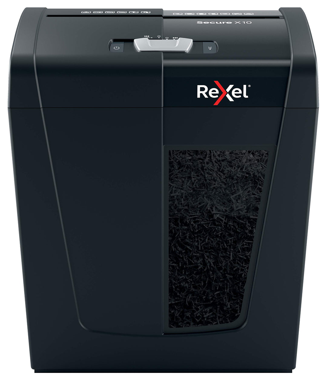 Rexel Aktenvernichter Secure X10, Partikelschnitt, 11-10 Blatt A4 (70-80 g/m²) Kapazität, Sicherheit