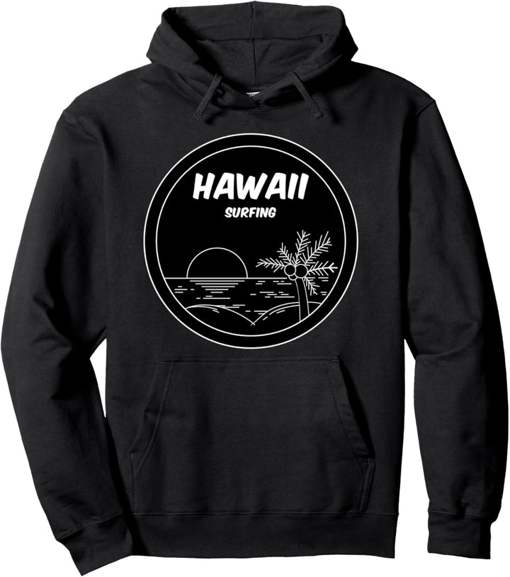 Hawaii Aloha Beach Surfer Surfing souvenir holiday vacation Pullover Hoodie
