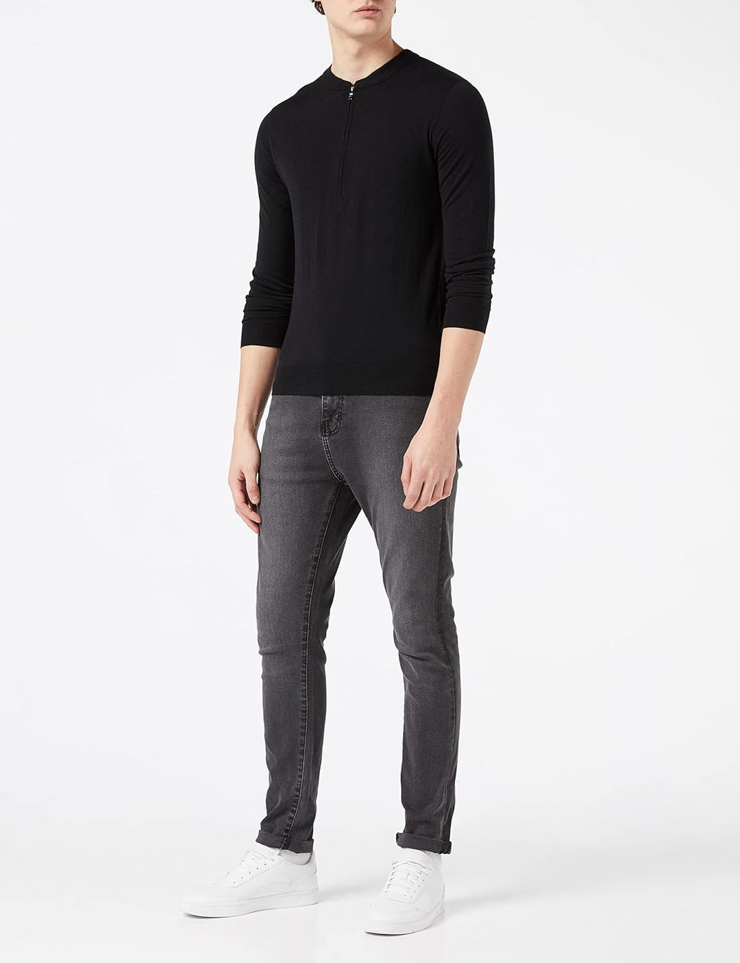 FALKE Herren Zip Func Polo XL Schwarz, XL Schwarz