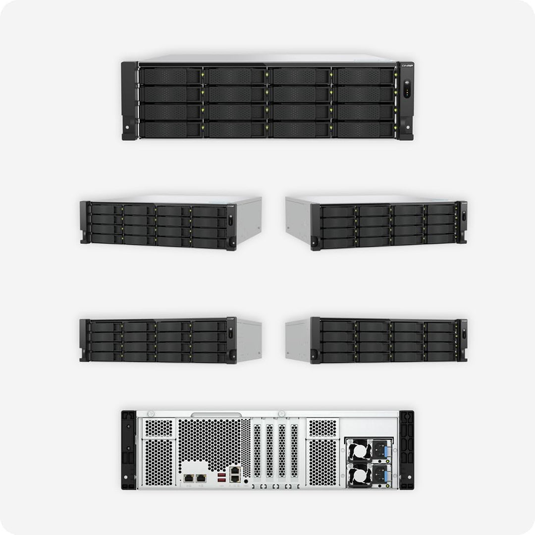 QNAP TS-h1677AXU-RP-R7-32G | 16-Bay 3,5"/2,5"-inch SATA, Ryzen Pro CPU, 2 x 2.5 GbE + 2 x 10GbE Base