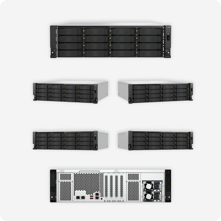 QNAP TS-h1677AXU-RP-R7-32G | 16-Bay 3,5"/2,5"-inch SATA, Ryzen Pro CPU, 2 x 2.5 GbE + 2 x 10GbE Base