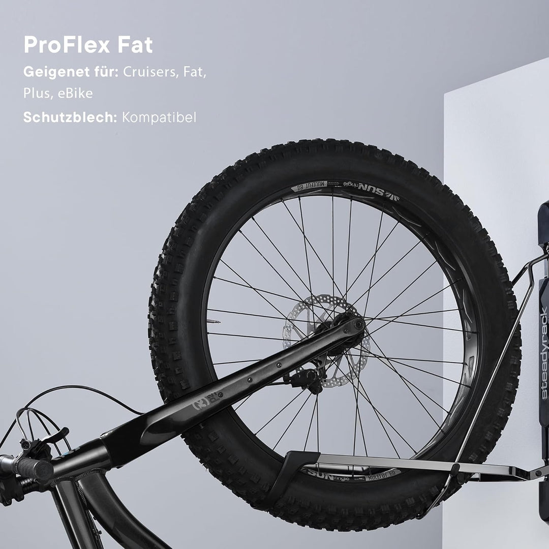 Steadyrack Fahrradhalter - Vertikaler Fahhradhalter für Fatbikes Einfaches Wandmontagesystem für Gar
