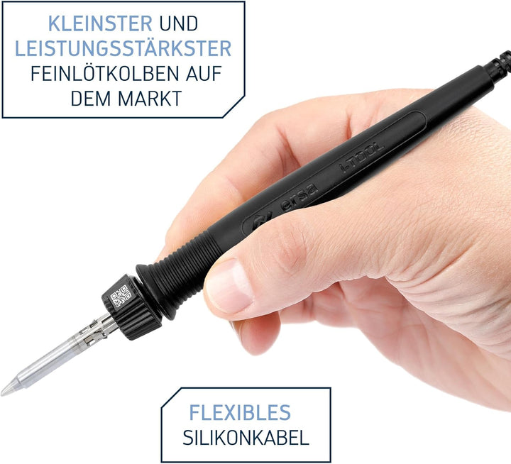 ERSA i-CON 1 MK2 digitale 1-Kanal Industrie-Lötstation 150-450°C mit 150W Lötkolben i-TOOL MK2 Tip'N