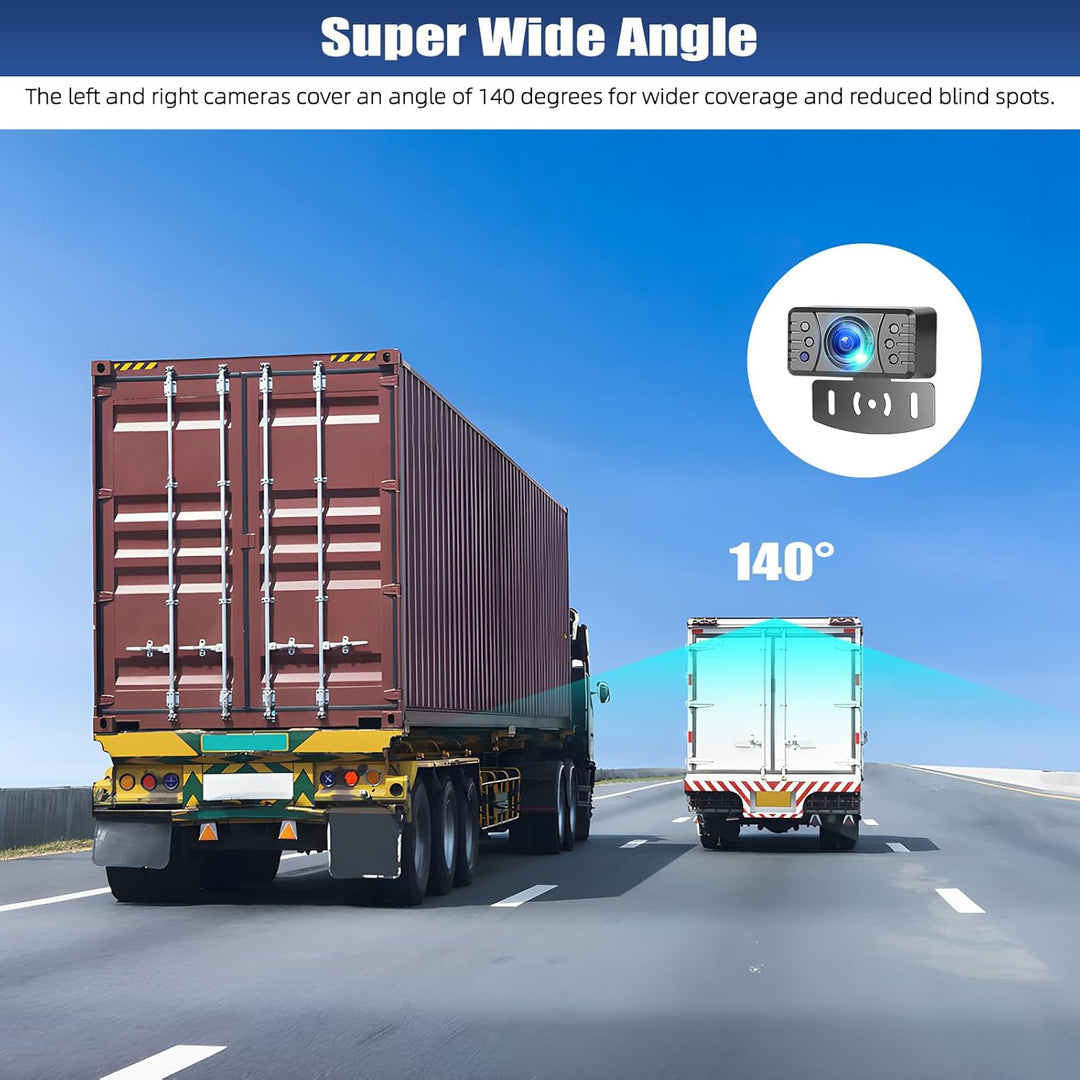 CAMECHO HD Rarückfahrkamera kabellos 4,3 Zoll Wireless-Übertragung, IP68-Wasserdichtigkeit, Infrarot