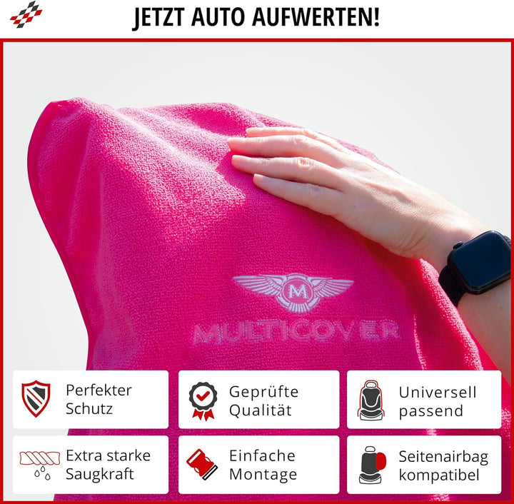 Walser Sitzaufleger Multicover, universal Auto-Sitzauflage, waschbarer Autositz-Überwurf pink, Pink