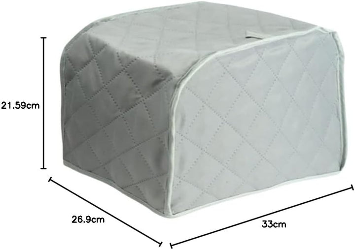 Staubschutz für Toaster, 4 Scheiben, waschbar, 33 x 26,9 x 21,6 cm, Grau