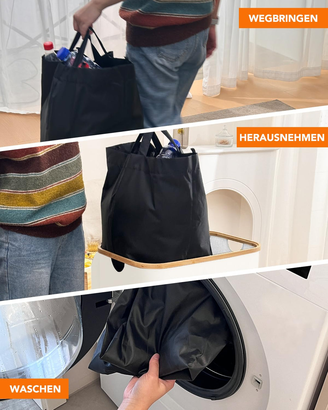 SOUTHGATE Pfandflaschen Sammelbehälter 140L mit Deckel, 2 Fächer & Tragetasche | Faltbar, Geruchsdic