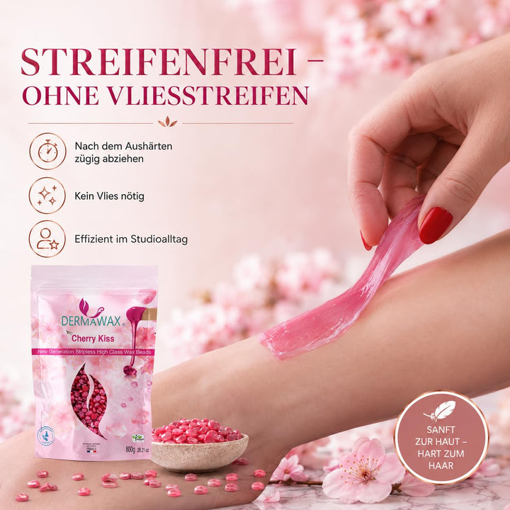 Dermawax Vegan Hartwachs Waxing Perlen zur Haarentfernung Brazilian Waxing Gesicht Intim Beine Bikin