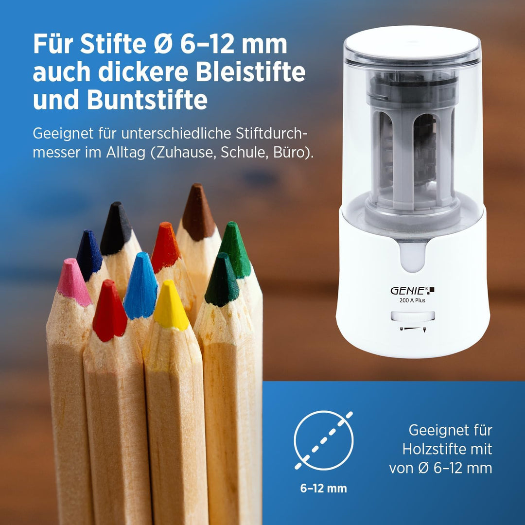 GENIE 200 A Plus, elektrischer Anspitzer weiss